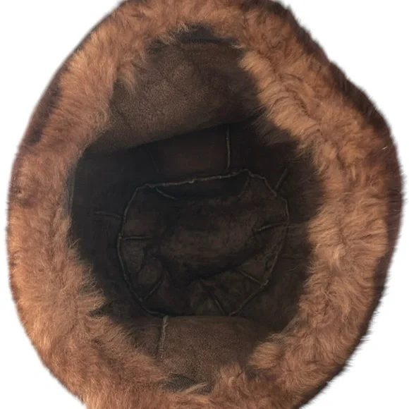 Brown Faux Fur Plush Winter Hat - Picture 6 of 7
